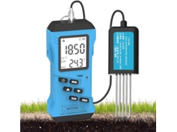 Analisador De Solo 7em 1 Para Umidade, Ph, Npk, Temperatura E Condutividade Medidor Digital Com Visor Lcd