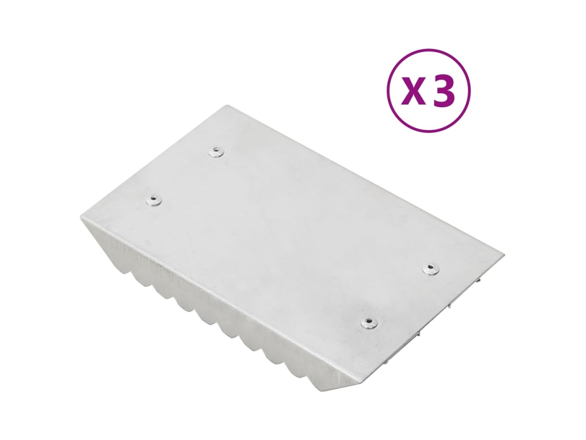 Vidaxl Pentes Curry 3 Pcs Alumínio Prateado
