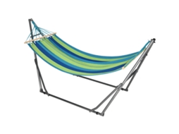 Suporte com Rede Autossustentável Dobrável em Algodão e Aço. 270x100x94cm Ge
