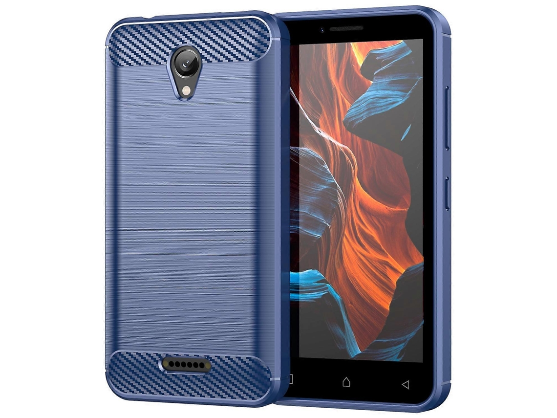 Capa De Celular De Fibra De Carbono Tpu Com Textura Escovada Para Lenovo A1010