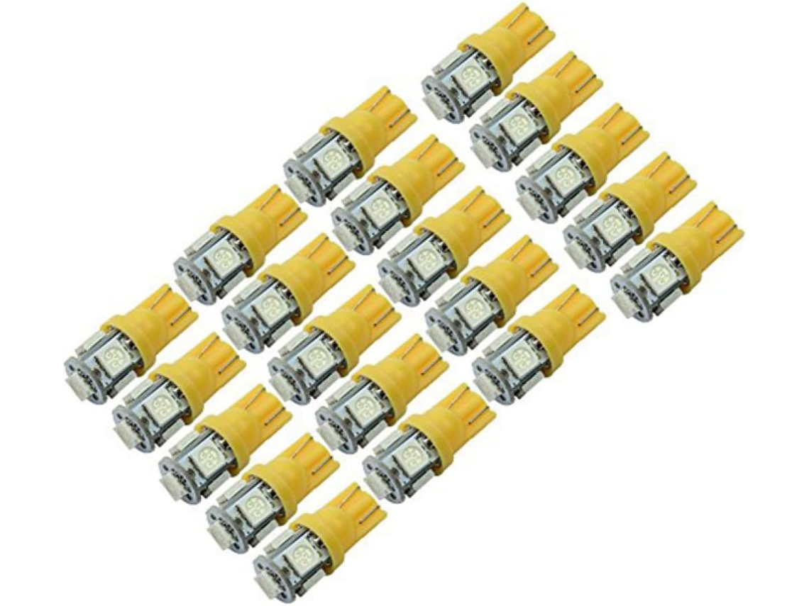 Lote Com 20 Lâmpadas Led Smd W5w 5050 De 5 Polegadas, 60lm, 360°, Fáceis De Instalar.