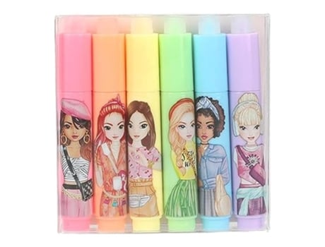 Depesche Topmodel Conjunto de 6 Mini Marcadores Apagáveis em Cores 0012642 Depeschep25pn