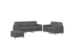 Sofa Set, Sofa Sets Vidaxl Cinzeto Tecido (n/a)
