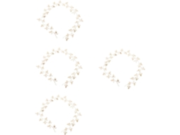 Conjunto De 4 Peças Para Noiva: Tiara Elegante Com Pérolas E Acessório De Cabelo.