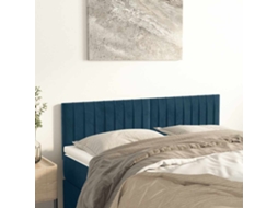 Vidaxl Cabeceiras Azul-escuro 144x5x78/88 Cm Veludo