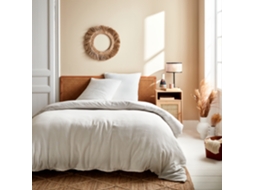 Conjunto De Roupa De Cama Em Gaze De Algodão Branco