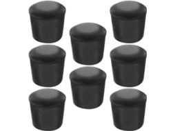 Conjunto De 8 Protetores De Borracha Antiderrapantes Pretos Para Pés De Móveis De Cozinha.