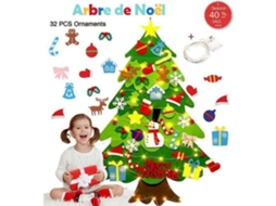 Árvore de Natal de feltro - DIY - 100cm - Decorações de festa infantil - Verde S/MARCA
