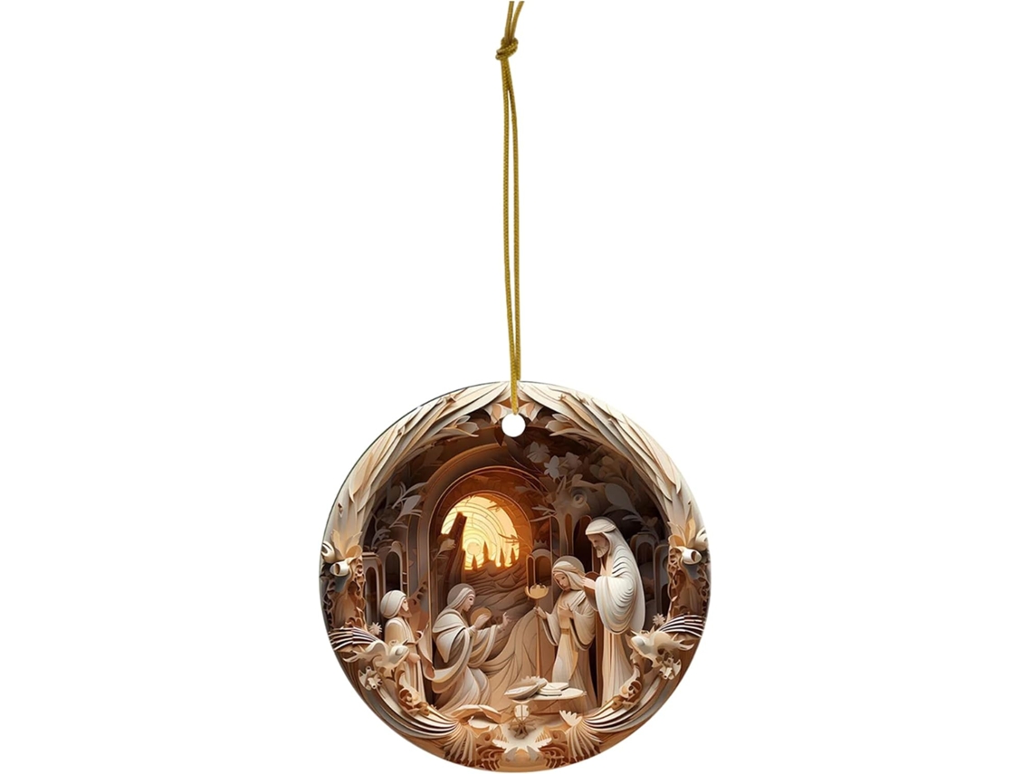 Enfeite De Acrílico Para Presépio, Enfeite De Árvore De Natal Com Jesus | Para,