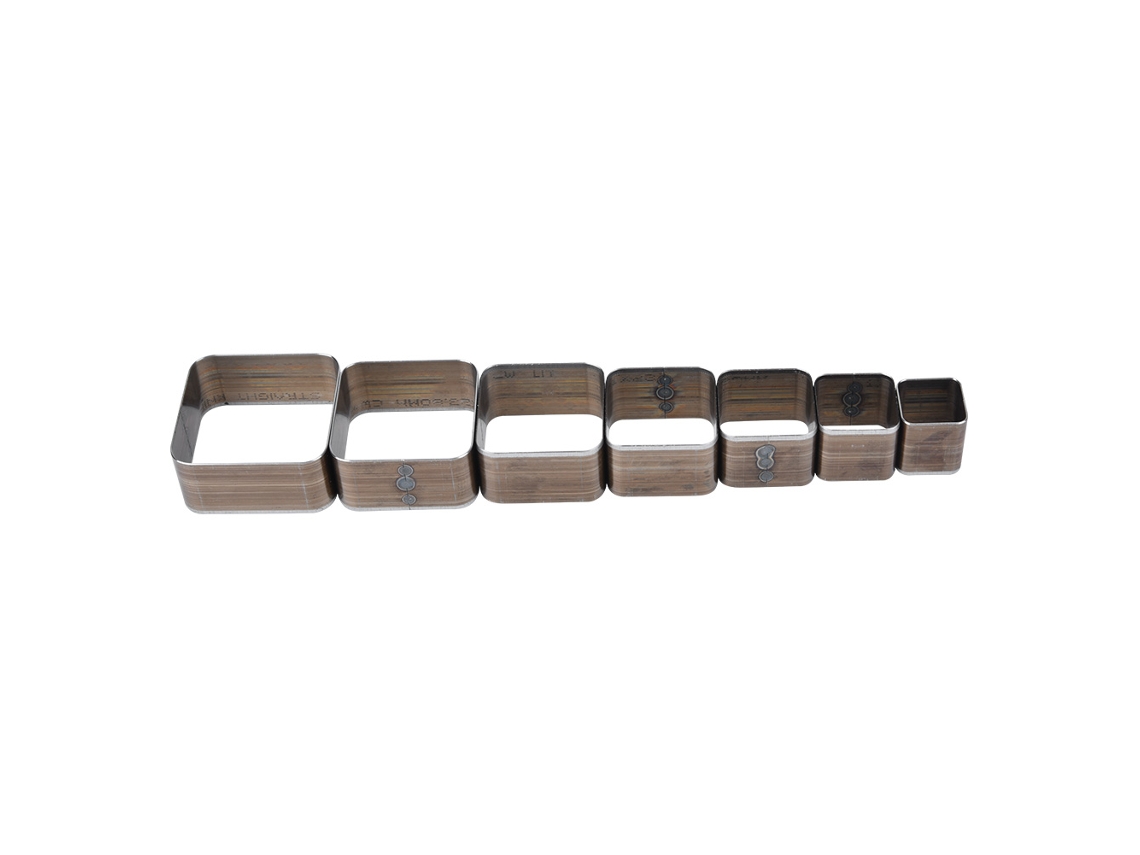 7pcs Moldes De Corte Quadrado Para Couro 20-50mm Ferramentas De Artesanato Diy Punção Cuchilo Modelo
