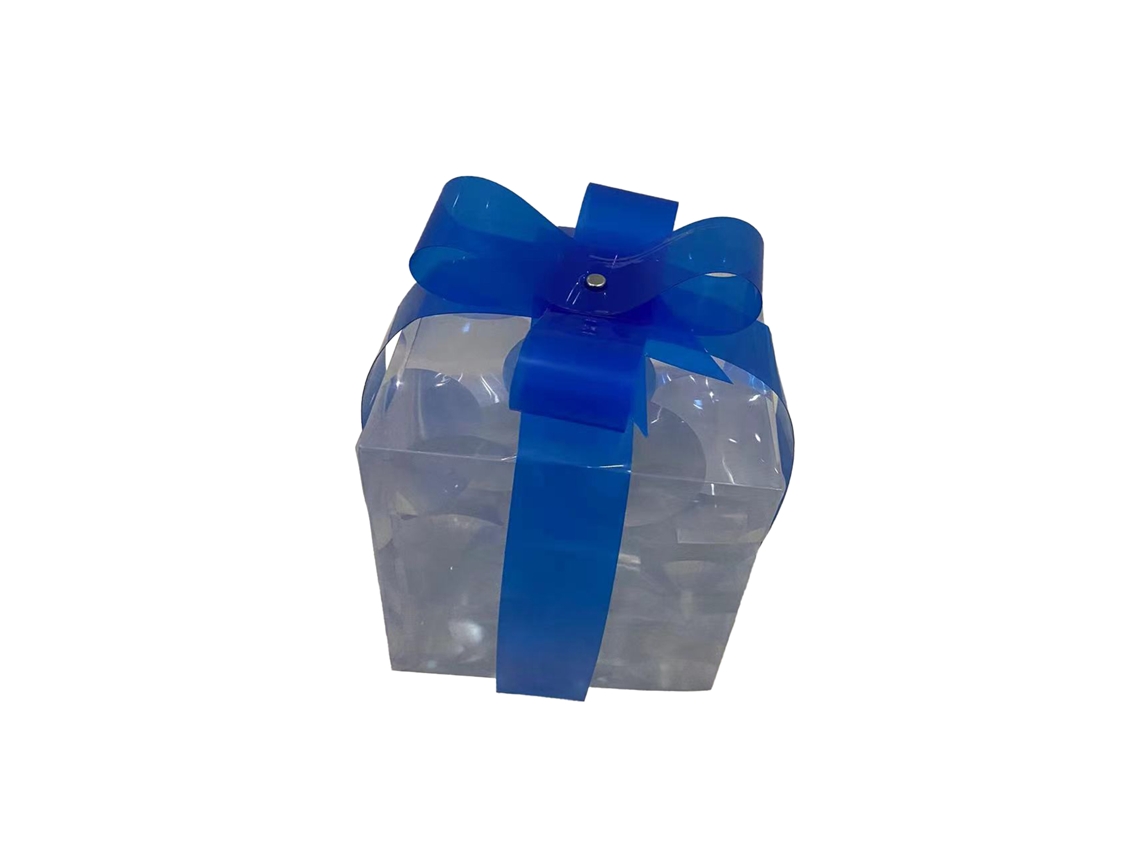 Caixa de Presente Azul com Laço LAXISCREED, 15cm