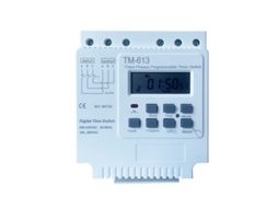 Tm, 163 Interruptor Temporizador de Controle Semanal Programável Digital Inteligente Trifásico 380v/50, 60hz 16a BRILVIBERA