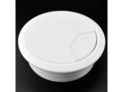 Passa-cabos Para Mesa, 4 Unidades, 80 Mm, Plástico, Branco, Mesa
