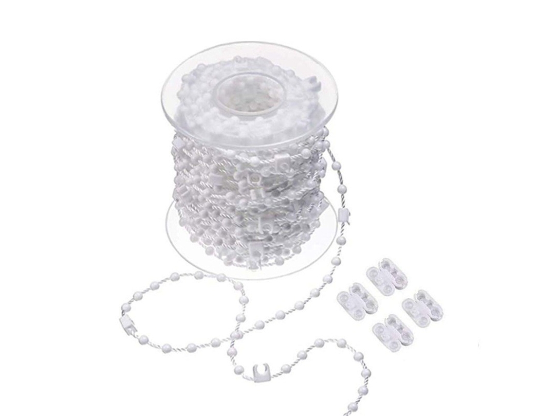 Cortina Vertical De 10 Metros Com 100 Clipes. Corrente Inferior Para Lâminas De 89 Mm(3, 5 Polegadas)