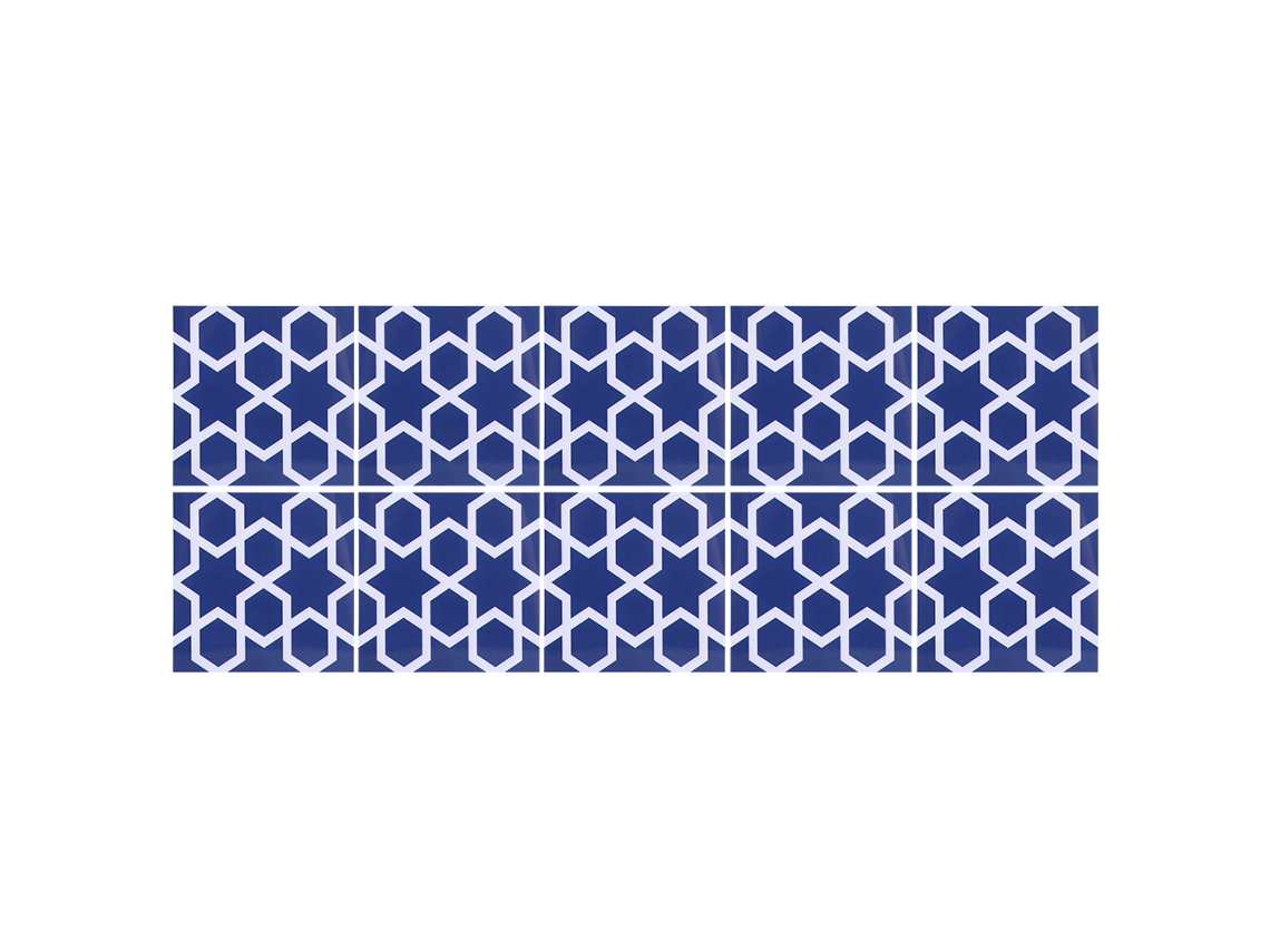 Adesivo de Parede Azulejo 10x10cm PVC À Prova D'água Anti derrapante para Cozinha Banheiro | S/MARCA
