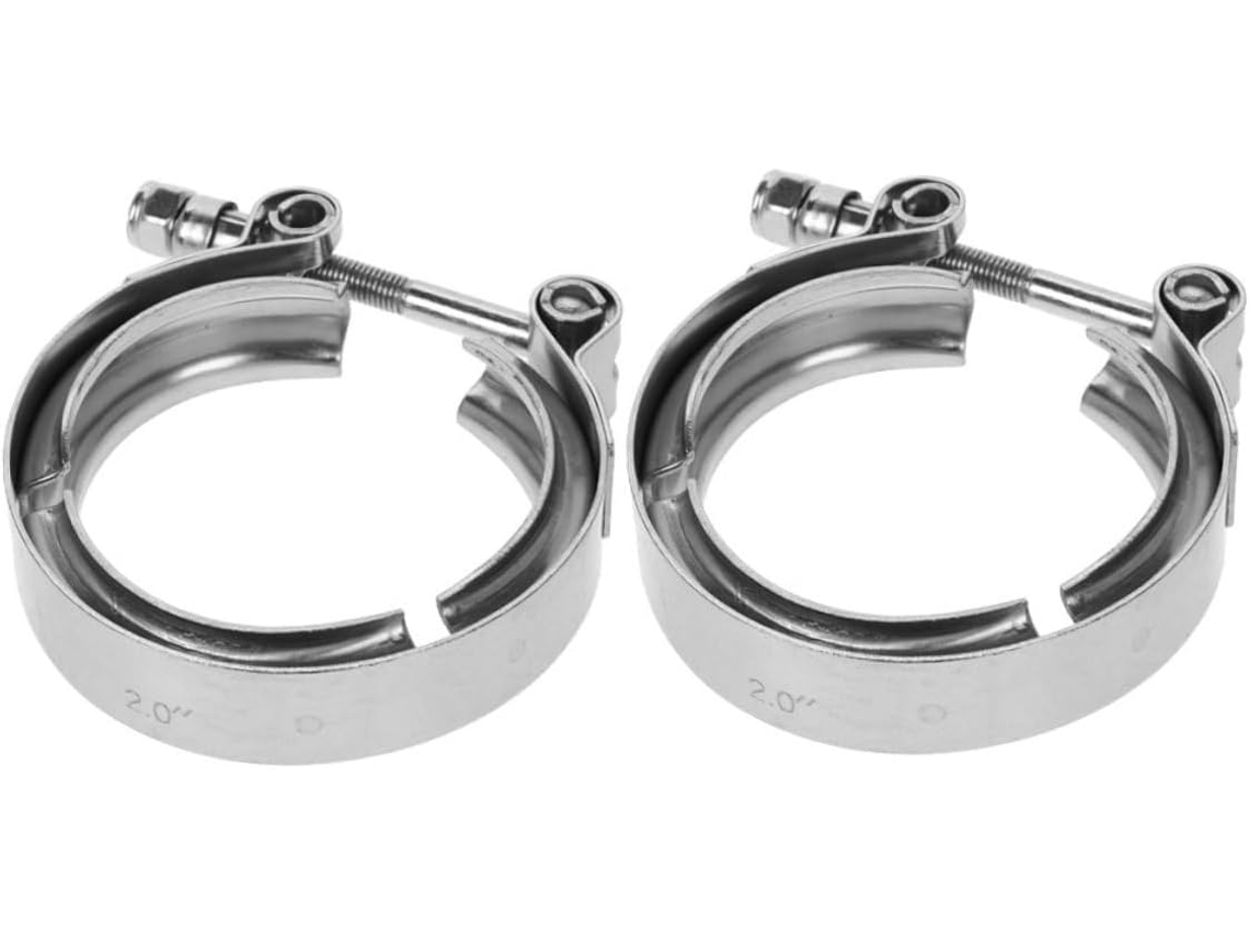 Kit De Abraçadeiras De Escape Em Aço Inoxidável Em Formato De V, Com 2 Peças.