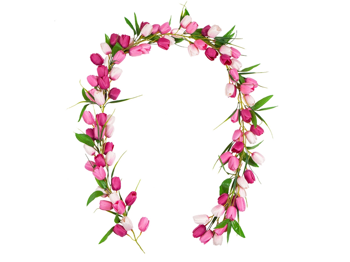 Laxiscreed Vinha De Tulipas Artificiais De 2m Para Decoração De Primavera E Páscoa