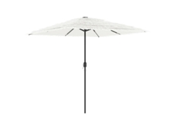 Maison Exclusive - Guarda-sol De Jardim Com Poste De Aço 248x248x248 Cm Branco