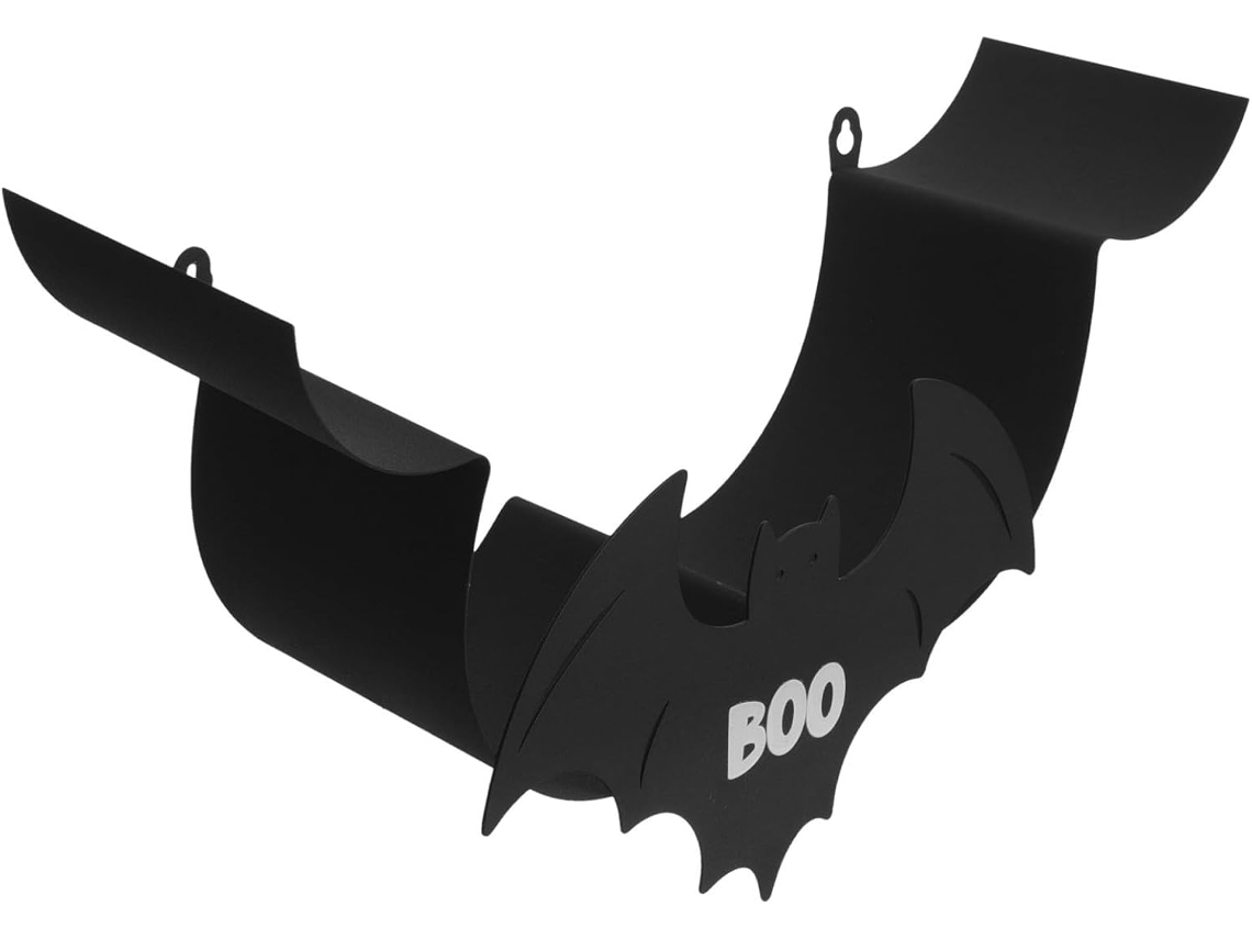 Porta Papel Higiênico Abaodam Preto Com Design De Morcego Para Banheiro, Suporte De Ferro Com Bordas Lisas E Decoração