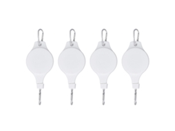 Primerox 4pcs Gancho Retrátil de Polia para Carrinho de Bebê e Armazenamento de Brinquedos Flexível