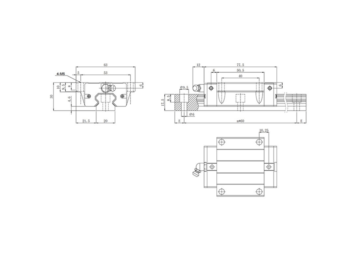 Guias Lineares Deslizantes Laxiscreed Para Cnc Com Carril De Aço De 300 Mm