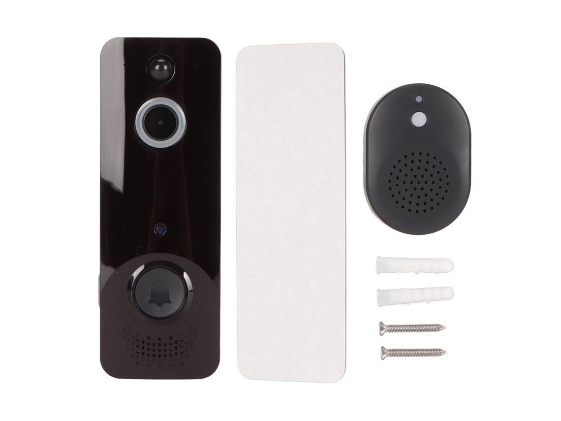Campainha de Vídeo com Áudio Bidirecional, Vídeo Hd, Visão Noturna, Sem Fio, Inteligente, Wi Fi, para Vigilância Interna e Externa. Brilvibera_ptg