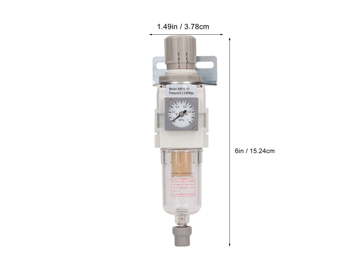 Filtro De Ar Compressor Ajustável Pressão G1/4in