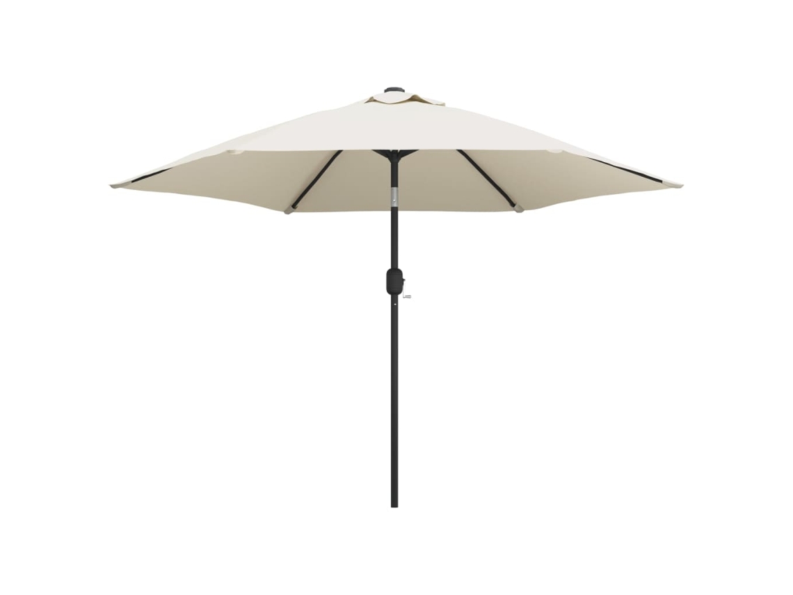 Led Cantilever Garden Parasol, Led Cantilever Garden Parasols Vidaxl Branco Tecido (n/a)
