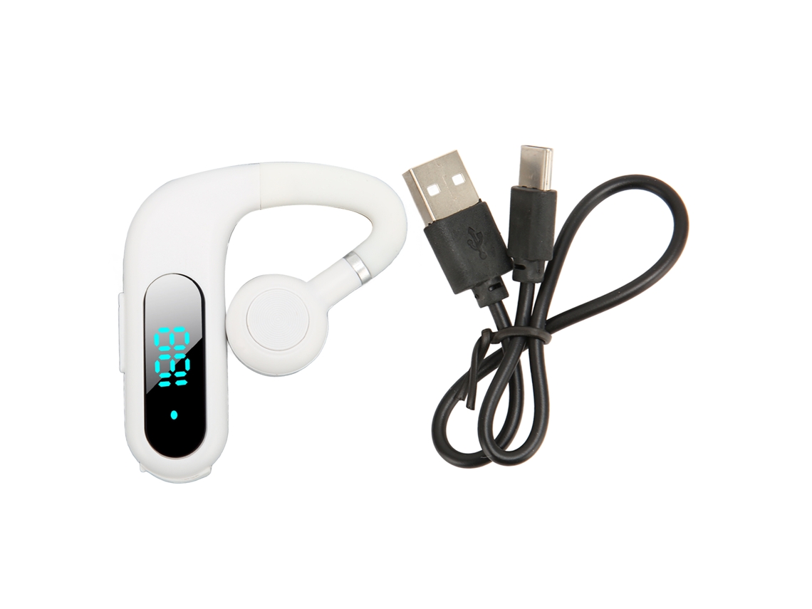 Aetheria fone de Ouvido Bluetooth V5.3 Cancelamento de Ruído Hands Free Ultraleve com Microfone Rotativo 180° Branco