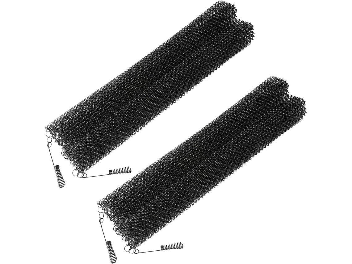 Conjunto de 2 Cortinas de Lareira em Malha Metálica, 61 X 53,3 Cm, Barreira Resistente Ao Fogo. SFUSHOS