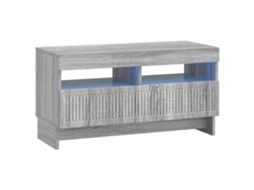 Vidaxl Gabinete De Tv Led Sonoma Cinzento Derivados De Madeira