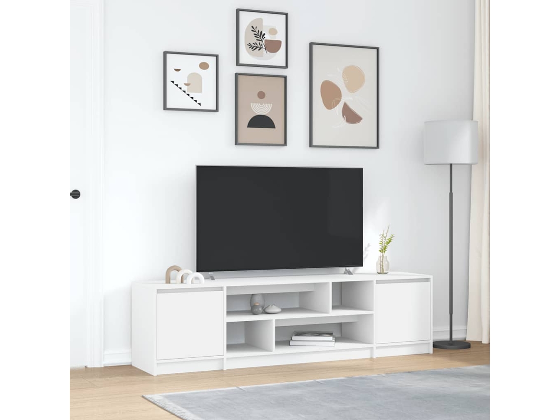 Móvel De Tv | Gabinete Tv | Armário Tv 188,5x41x50 Cm Derivados De Madeira Branco