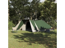 Vidaxl Barraca Tipi 12 Pessoa Verde Tafetá