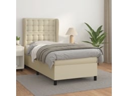 Box Spring Bed, Box Spring Beds Vidaxl Creme Couro Artificial (90 X 200 Cm)
