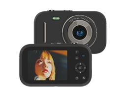 Câmera digital infantil 2.5K UHD 1080P com cartão de memória de 64 GB, zoom de 16x, antivibração, adequada para meninos e meninas, preta Yizhood