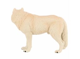 Primerox brinquedo Modelo Animal Lobo Simulado Plástico Ecológico Mini Decoração Cinza