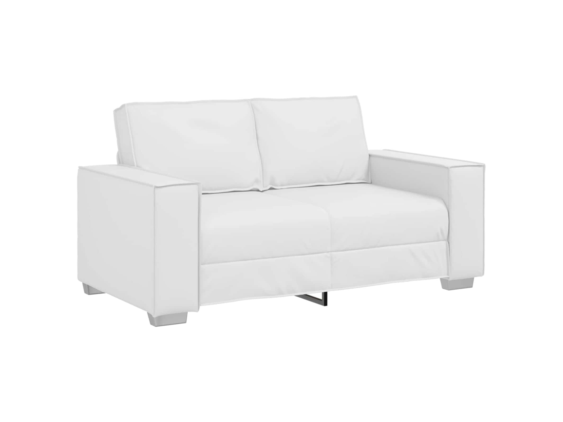 Vidaxl Sofá De Dois Lugares Branco 160 Cm Couro Sintético