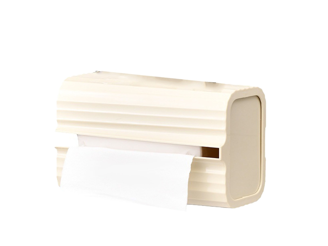 Porta pacote de papel higiênico de plástico para parede estilo creme S/MARCA