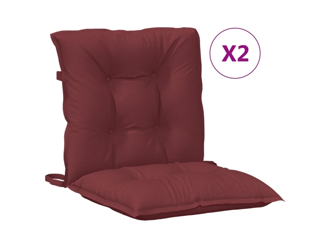 Lowback Chair Cushion, Lowback Chair Cushions Vidaxl Vermelho Tecido (100 X 50 X 7 Cm)