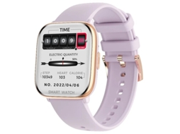 Relógio Inteligente Bluetooth Pressão Arterial Frequência Cardíaca Oxigênio Sem Sangue Monitor de Som Pedômetro Esportivo Feminino Roxo Bestvite