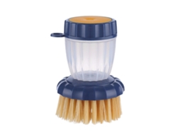 Escova de panelas com dispenser de detergente de pressão sisal multifuncional para cozinha S/MARCA