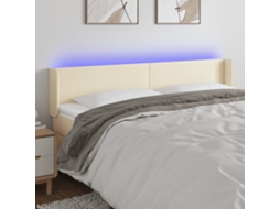 Led Headboard, Led Headboards Vidaxl Creme Couro Artificial (163 X 16 X 78/88 Cm)
