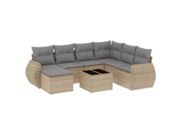 Garden Sofa Set, Garden Sofa Sets Vidaxl Bege Rattan / Vime (n/a)