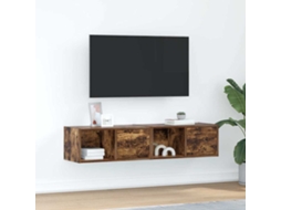 Vidaxl Móveis De Tv 2pcs 60x31x25,5cm Deriv. Madeira Carvalho Fumado