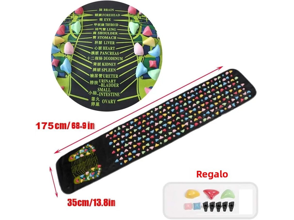 Tapete Massageador De Pés Com Acupressão (175 X 35 Cm) Para Saúde E Caminhada