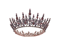 Coroza De Reina Para Mulher Com Pedras Rhinestone Para Casamentos, Festaões, Halloween, Prom E Ocasiões Especiais Roxa