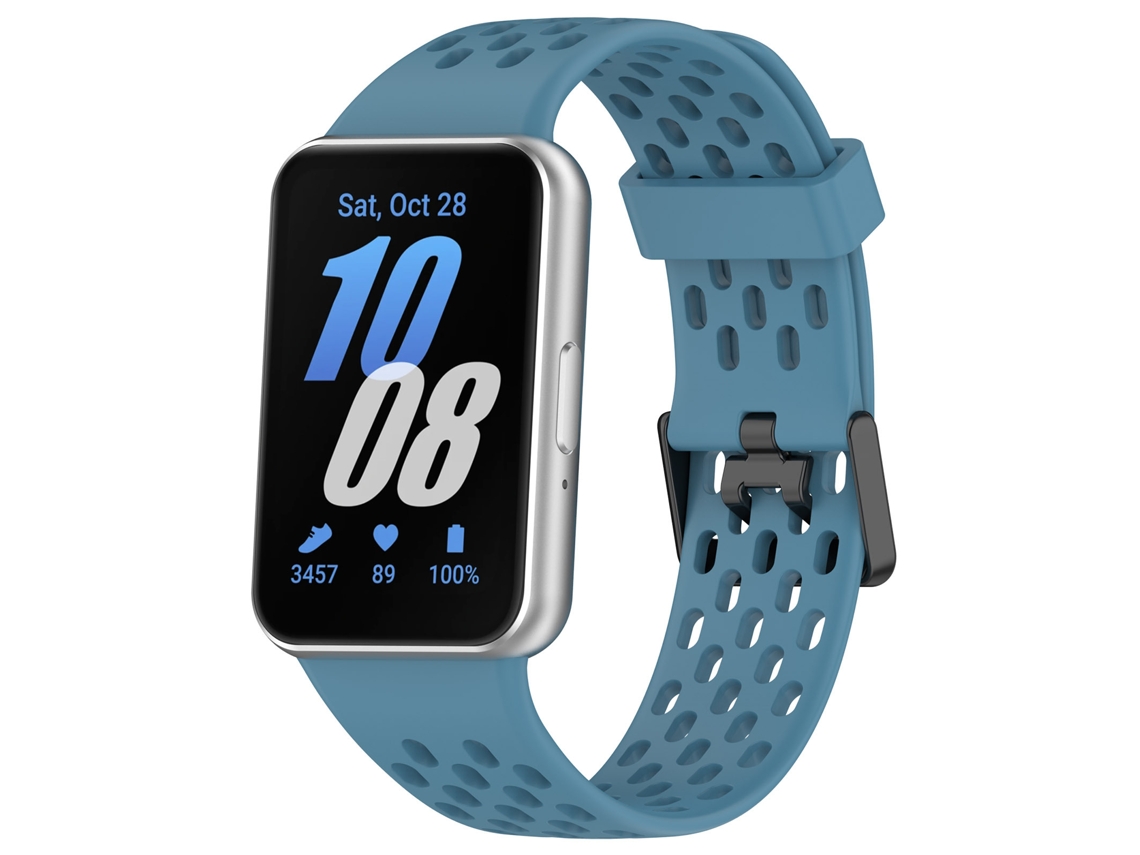 Pulseira De Substituição Para Samsung Galaxy Fit3 2024 Sm-r390, Com Fecho Dobrável Magnético E Pulseira Desportiva Em Silicone Azul Hexinyigjly