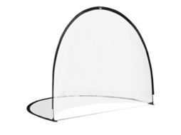 Gaiola De Futebol Pop-up Com Bolsa E Estacas, 247x203x201,5 Cm, Preto E Branco