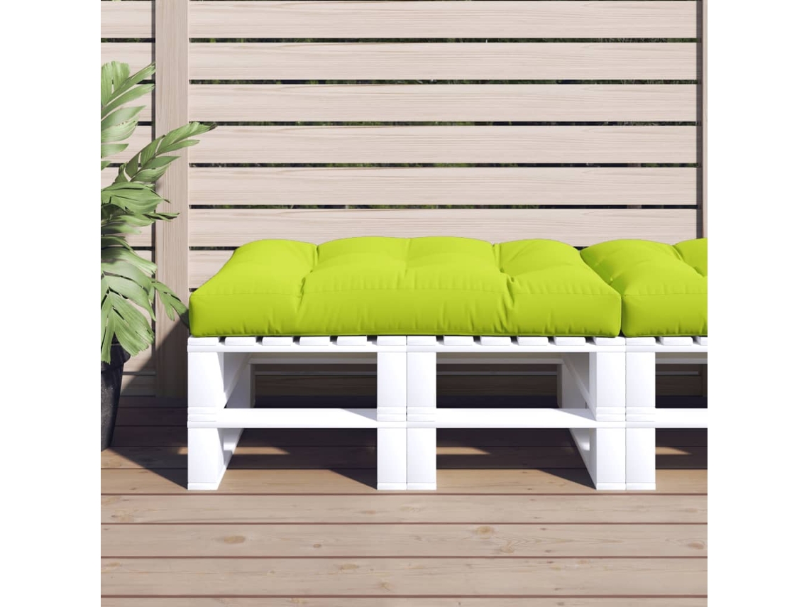Vidaxl Almofadão P/ Móveis Paletes 120x80x12cm Tecido Verde Brilhante