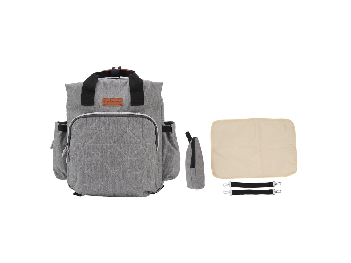 Mali bolsa de Fraldas para Bebê Mochila Multifuncional 20l Impermeável Isolamento Térmico Cinza